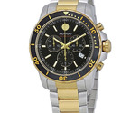 Movado 2600146 Series 800 Chronograph Two Tone Black Dial Men&#39;s Watch - £579.88 GBP