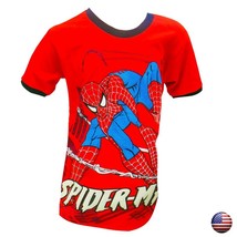 Nwt SPIDER-MAN Superheroe Avengers Kids Short Sleeve Children Crew Neck T-SHIRT - £3.58 GBP
