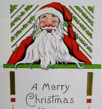 Santa Claus Vintage Christmas Postcard Original Bergman Series 9002 Embossed - £8.38 GBP