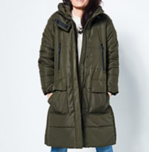 Susan Graver Water Resistant Quilted Puffer Jacket with Hood - £113.53 GBP