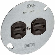 Leviton 1228 15 Amp 125 Volt, Duplex Receptacle, with 4&quot; Metal Cover, Re... - £15.68 GBP