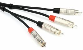 Hosa HRR-003X2 Pro Stereo Interconnect Dual RCA Cable - 3 foot - £13.99 GBP