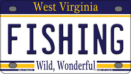 Fishing West Virginia Novelty Mini Metal License Plate Tag - £11.98 GBP