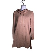 Purejill J Jill Womens Size Xs Brown Tan Cowl Neck Tunic Kangaroo Pocket *Flaw* - £7.15 GBP