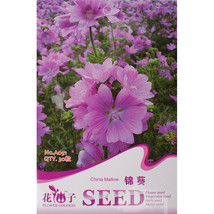 New Fresh 1 Pack 30 Seeds / Pack Hollyhock Mallow Mystic Merlin Beautifu... - $4.72