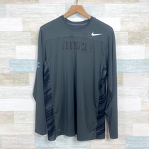 University Kentucky Wildcats Nike Long Sleeve Top Gray Dri Fit Mesh Mens Large - £23.70 GBP