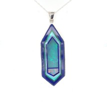 Sterling Genuine Natural Opal Intarsia Pendant by Kaufmann Lapis (#J6169) - $1,019.70