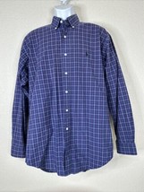 Ralph Lauren Blake Men Size M Check Button Up Shirt Long Sleeve Two Ply Cotton - £6.21 GBP