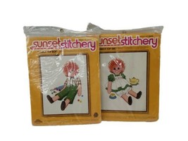 Sunset Stitchery Carrot Top Boy &amp; Girl Embroidery Kit #2725/2726 14x18 F... - £23.32 GBP