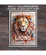 More Lions - Mandalas - Spiral Bound Adult Coloring Book - Thick Artist ... - $24.00