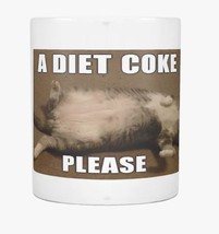 diet coke cat funny meme coffee mug 11 ounce - £15.98 GBP