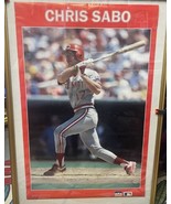 Chris Sabo MLB Baseball Cincinnati Reds  Starline 22x34 Poster Damaged V... - $342.52 MXN