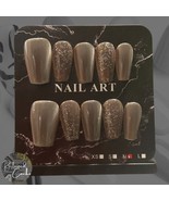 Smoky Lavender Medium Coffin Press On Nails - Size Medium - $13.00