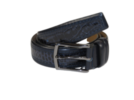 Men Genuine Leather Belt PIERO ROSSI Turkey Crocodile print Stitched 307... - £39.97 GBP