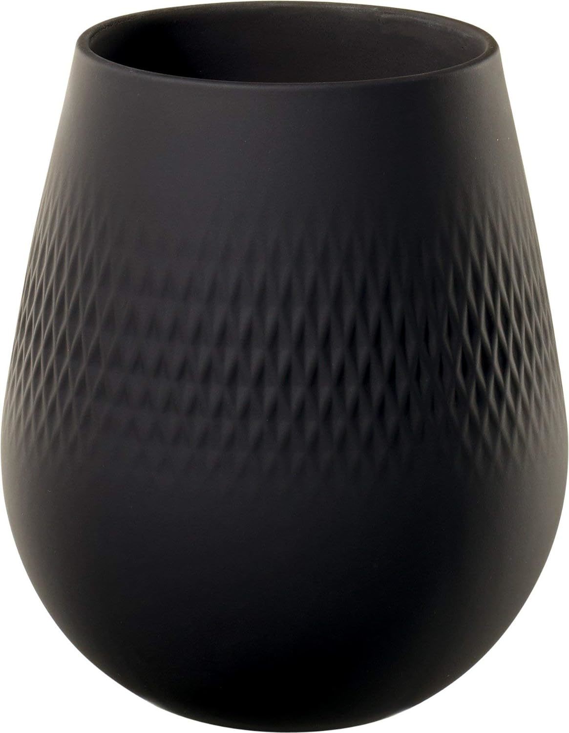 Primary image for Small Carre Collier Noir Vase By Villeroy & Boch, 5 In.