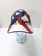 Cabela’s Patriotic American Flag Hat Cap Stars &amp; Stripes Mesh SnapBack J... - £18.60 GBP