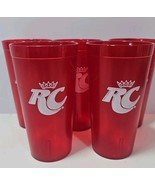 RC Cola 20 oz. Red Plastic Restaurant Tumblers Cups Lot Of 5 New Royal C... - $21.78