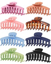 8 PCS Large Hair Claw Clips for Women 4.4&quot; Big Banana Hair Clips for Thick Hair - £15.01 GBP