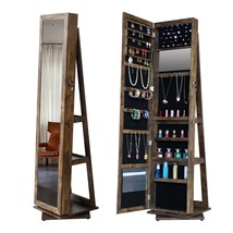 Full Length Mirror Jewelry Cabinet - 360° Swivel - $201.99