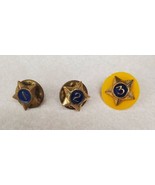 Lot of 3 Vintage Boy Scout Star Service Pin Cub Pins 1 2 3 One Yellow Ba... - €21,32 EUR