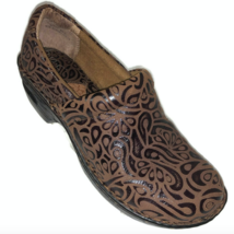 BOC Born Concept Peggy Womens Brown Tooled Leather Clogs Slip On Shoes Sz 8.5 - £17.25 GBP