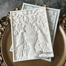 Relief Floor Tile Cake Fondant Chocolate Lace Silicone Mold Silicone Mol... - $19.35