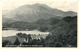 Lock Achray &amp; Ben Venue From Above Trossachs Hotel Scotland Card c1940s - £6.83 GBP
