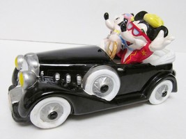 Schmid Disney Mickey Minnie Mouse Ceramic Car Music Box &quot;King of the Road&quot; VTG - £103.05 GBP