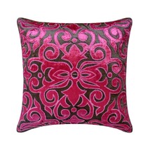 Pink Throw Pillow Covers 16&quot;x16&quot; Velvet, Fuchsia Kingdom - £30.93 GBP+