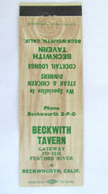 Beckwith Tavern - Beckwourth, California Restaurant 20 Strike Matchbook Cover CA - £1.59 GBP