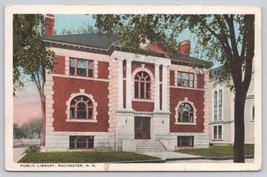 Postcard Public Library Rochester New Hampshire Curt Teich - $3.75