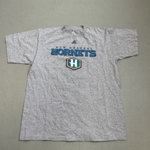 Adidas New Orleans Hornets Logo Men Shirt Size 2XL Gray NBA Basketball - $19.79