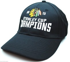 Chicago Blackhawks 2013 NHL Stanley Cup Champions Adjustable Hockey Cap Hat - £12.86 GBP