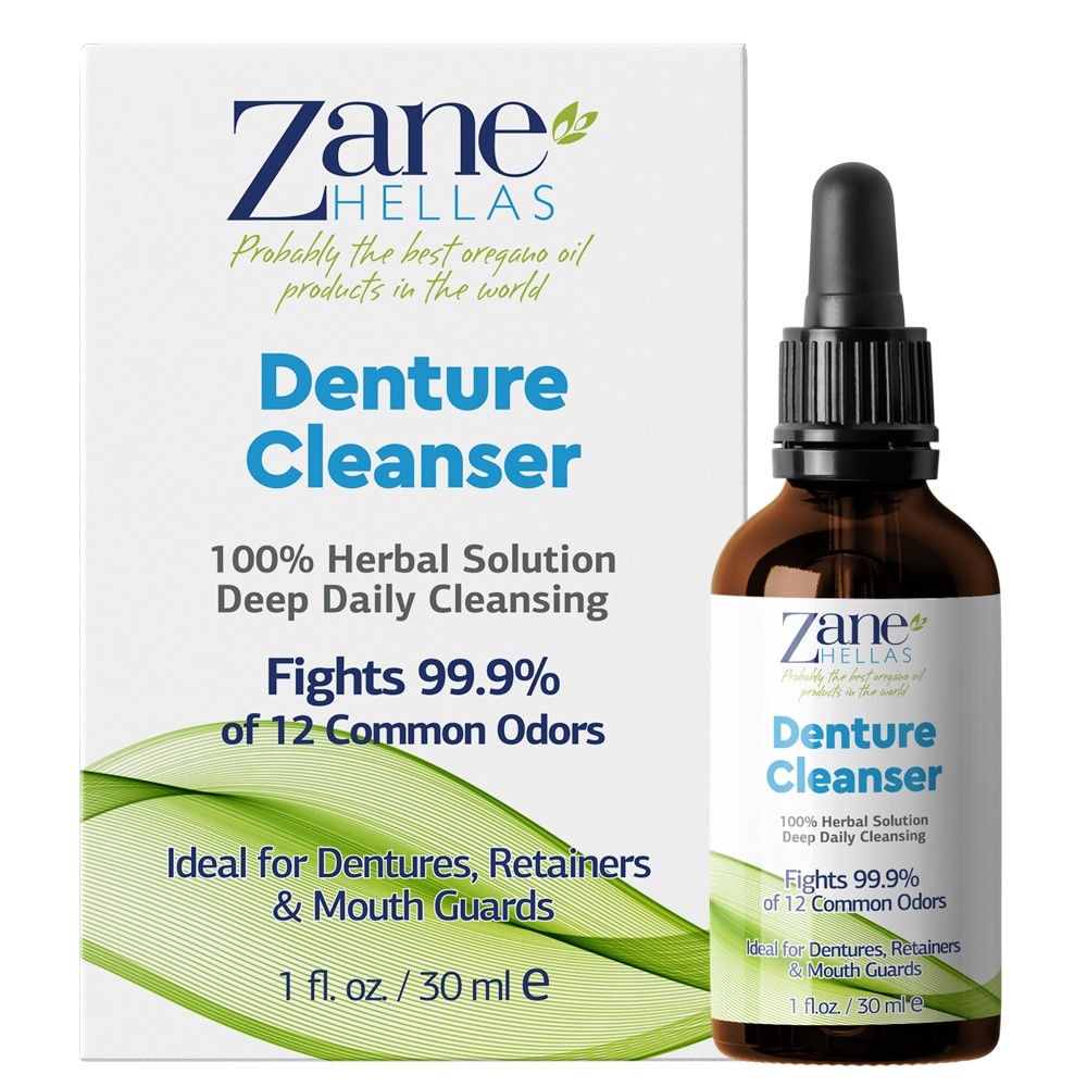Zane Hellas Natural Denture Cleaner.Ideal for Dentures,Retainers and Braces.30ml - $13.49