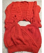 Vintage Roberta And Brenda 2 Piece Coral Sweater Set (S) - £185.10 GBP