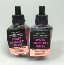 2x Bath &amp; Body Works Spiced Cranberry Toffee Fragrance Wallflowers Refills NEW - £11.98 GBP