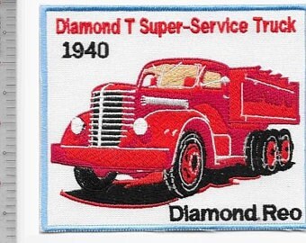 Vintage Trucking Diamond Reo Diamond T Super-Service 1940 Promo Patch - $10.99