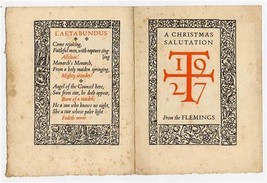1927 A Christmas Salutation Card Laetabundus - $14.85