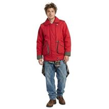 VTG 1990s Current Seen Quilted Lining Red Puffer Jacket Outdoor Utility ... - $89.05