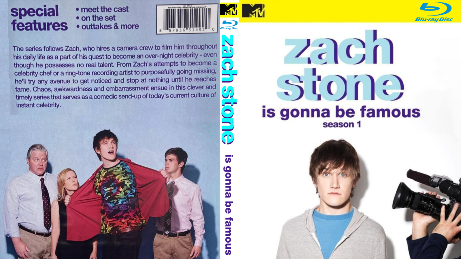 Zach Stone is Gonna Be Famous Season 1 Blu-ray Very Rare