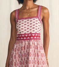 faherty Gracie Dress Fuchsia Clara Ikat Print Tank Long Linen NWT Size XXS - $91.66