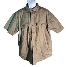 RIDGECUT TOUGHWEAR Men&#39;s Short Sleeve Button Down Shirt Green XL - £11.59 GBP