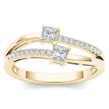 14K Yellow Gold 0.33 Ct TDW Princess Diamond Engagement Ring - £382.49 GBP
