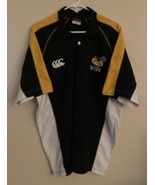 LONDON WASPS Canterbury Rugby Polo Shirt Mens XL Short Sleeve Yellow Black - £24.73 GBP