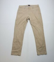 Untuckit Mens 33x32 Fade Stretch Flat Front Straight Leg Chino Pants Kha... - $39.55