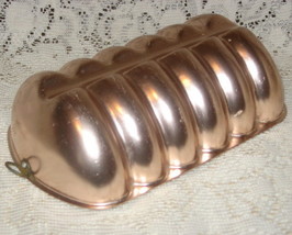 Copper tone Ribbed Loaf Mold-Mirro MFG-USA - £4.32 GBP