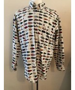 Chaps Ralph Lauren Vintage Long Sleeved Button Up Multi Colored Surfboar... - $353.77 MXN