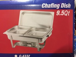 2 Set, Stainless Steel, Rectangular Chafing Dish, Half Size, 9.5 Quart, C-32 - £55.14 GBP