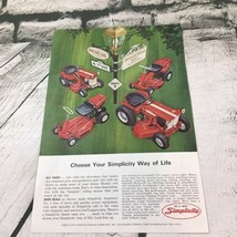 Vintage 1966 Advertising Art print Simplicity Lawnmowers Garden Equipment - $9.89