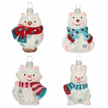 Hallmark Keepsake 2019 Mini Arctic Friends Blown Glass Ornaments Set of 4 NEW - £11.94 GBP